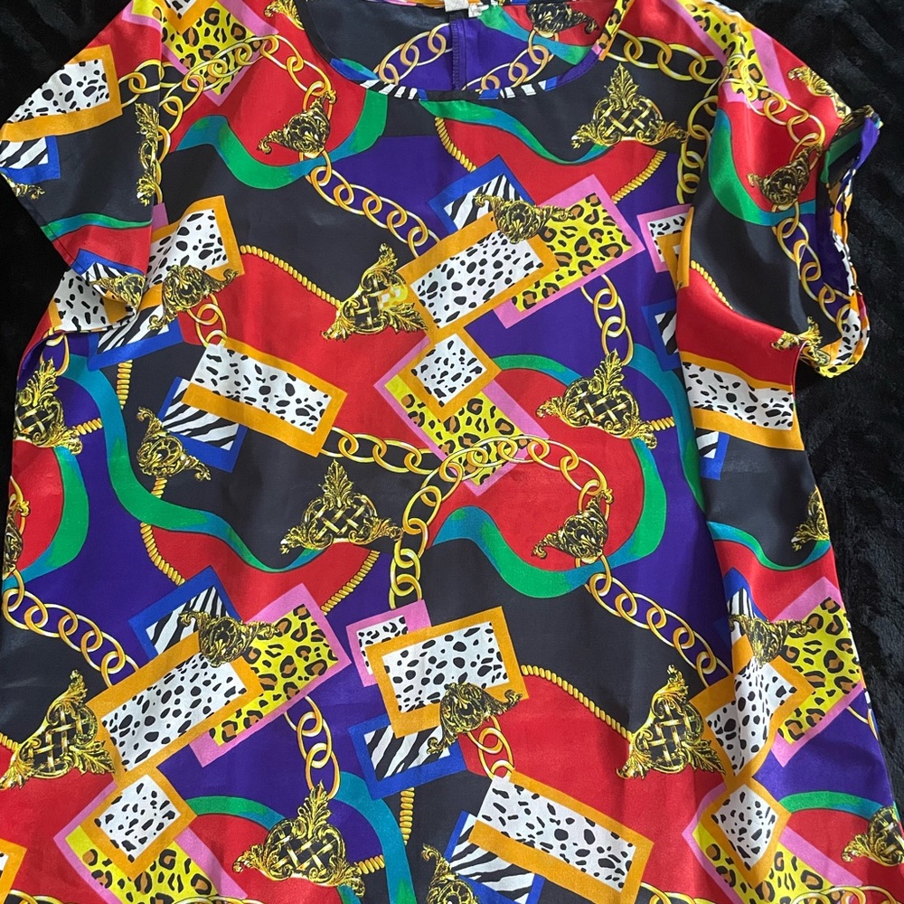 80s inspired print top